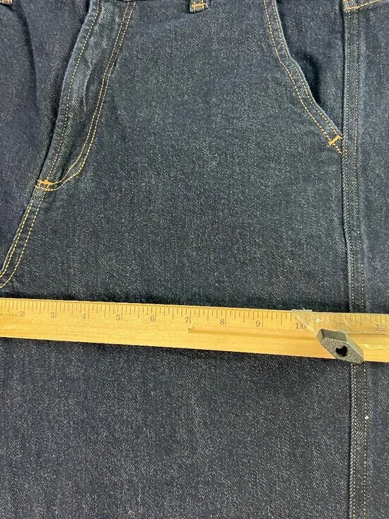 Pistola Jeans Women's 37x25* Beau Seamed Horseshoe Crop Dark Blue Denim Tag 33 - Picture 14 of 16